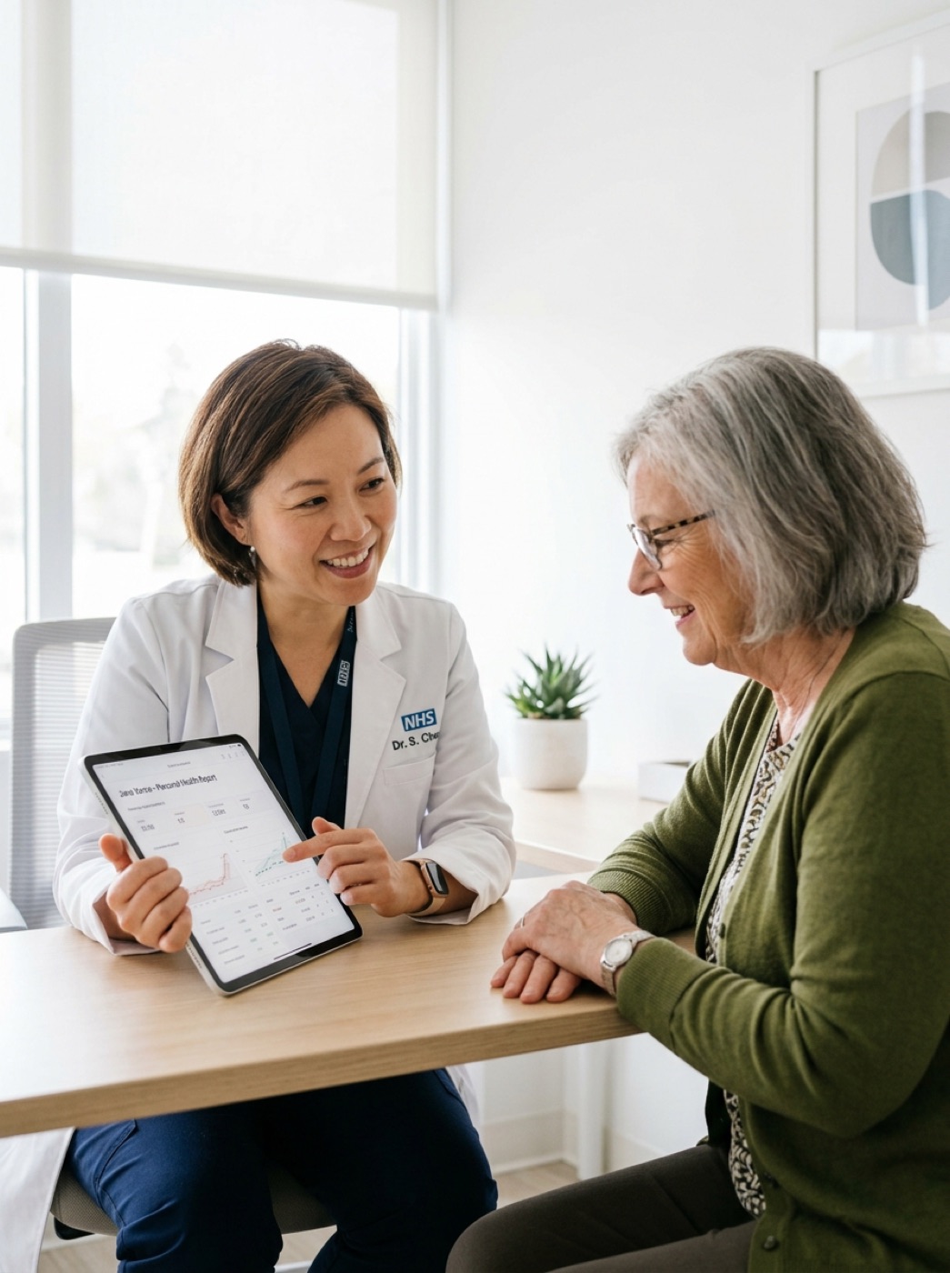 Doctor in personalised one-on-one consultation